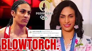Sports Fans BLOWTORCH Male Olympic Boxer Imane Khelif's New "FEMALE" Model Photo Shoot!