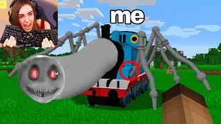 Playing as CURSED THOMAS The TRAIN to PRANK my Girlfriend with a Shapeshift Mod in Minecraft!