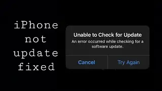 iPhone not update fixed issue