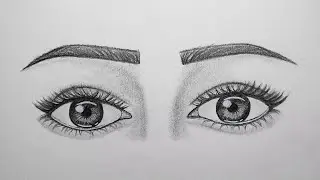 How to draw both eyes step by step for beginners || Pencil sketch for beginners 