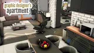 graphic designer's apartment \\ The Sims 4 CC speed build