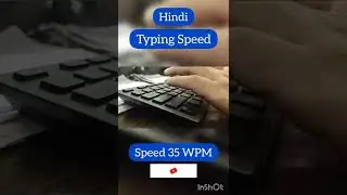 Typing Speed# 35 WPM Hindi#shorts