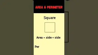 Area & Perimeter of square || basic maths