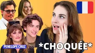French Teacher Reaction  😱 Celebrities Speaking French