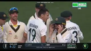 Boland to Jack Leach, THATS OUT!! Bowled!! #ashes #cricket #trending #wicket #shorts