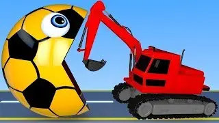 APRENDE LOS COLORES CON PACMAN Y FARM SOCCER BALL STREET PARA NIÑOS