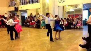 Соревнования 24.12.16. Кира и Дима танцуют Ча-ча-ча (Аттестация)