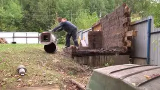Разбираю старую баню , бог миловал, чуть не сгорела.