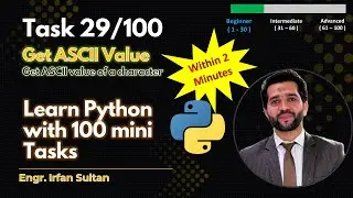Python Trick to Get ASCII Value of Any Character | Task 29/100 - Learn Python with 100 tasks