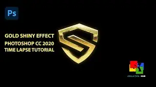 Shiny Gold Logo Effect | Photoshop CC 2020 | Tutorial | Time Lapse | Logo and Text Effect