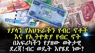 10 ሃያላን የአህጉራችን የብር ኖቶች እና የኢትዮጵያ የብር ኖት በአፍሪካችን የያዘው ወቅታዊ ደረጃ!ብር ወዴት እየሄደ ነው?