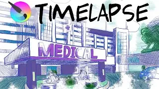 Recreating A Hospital Environment In Krita! (Timelapse)