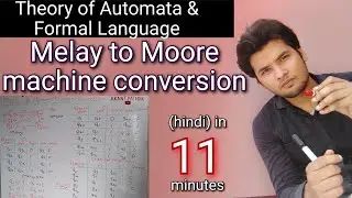 Mealy to moore machine conversion in hindi with example || Theory of automata || 