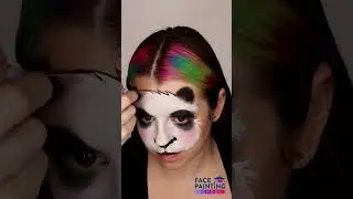Cute & Easy Panda face paint tutorial #shorts