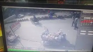 Break fail accident by truck CCTV footage Renukoot sonebhadra (up) #accident #up