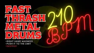 THRASH METAL DRUM TRACK #70| 210 BPM Part 2