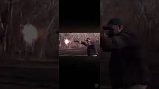 Shooting overpowered rifle (300 overkill)