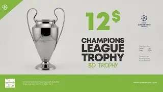 Champions league trophy 3D model