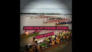 lomba balap perahu dayung][dayak kenyah