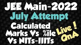 Calculated Marks Vs Percentile Vs NITs-IIITs 