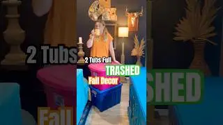 TRASHED Fall Decor 2 Tubs full! Let’s go through it. #shorts #dumpsterdiving #fall #trashfinds #wow