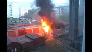 ПОЖАР.  г. РУБЦОВСК.  АЛТАЙСКАЯ-49.