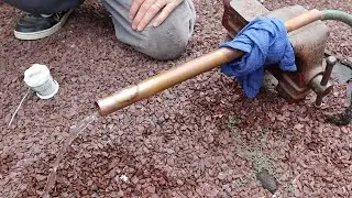 Trick to solder copper pipe with running water