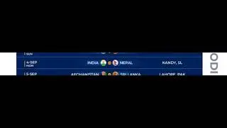 Asia Cup 2023 Schedule:  Date, Timings and Venues.