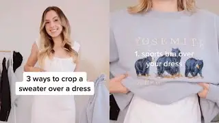 3 Ways to Crop a Sweater Over a Dress