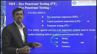 NDT-Unit 3: Class 1-JNTU-Introduction of Liquid Penetrant Testing-History-Principle-Capillary Action