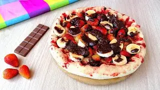 Pizza DULCE de Fresas, Banano y Chocolate 🍕🍓🍌🍫 | Una Receta Diferente