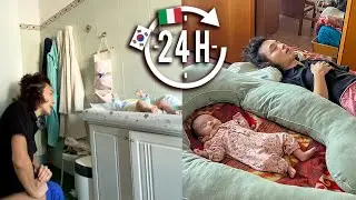 Dad spending 24h with a newborn for the 1st time