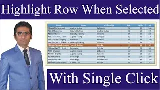 Auto Highlight Row When Selected or Click Any Cell in Excel | MRB Tech Solutions