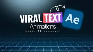 Want To Create Smooth Text Animation In Just 30 Seconds? (After Effects Tutorial)