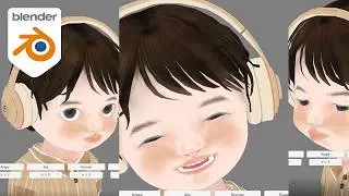 First Face Tracking with Boy I Made in Blender!