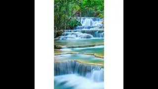 relaxing music with beautiful waterfall