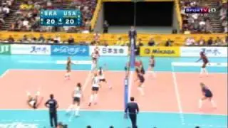 Mundial feminino de vôlei 2010 Brasil vs Estados Unidos 4 SET Parte 2