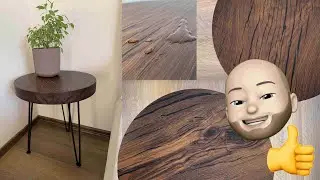Круглый стол с эпоксидной смолой. Журнальный столик. 
