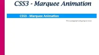 css3 marquee effect