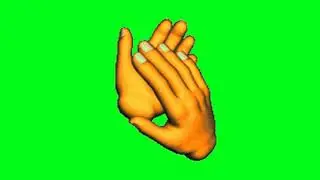 Clap Hands cartoon Green Screen animation