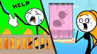 WATERING PUZZLE vs DRAW FLY - Best Levels STICKMAN Game Satisfying Double Gameplay Android APK