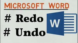 How To Use Undo and Redo Options In MS Word in Hindi