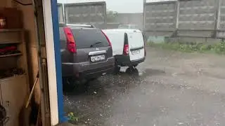 Гроза с градом в СПб.