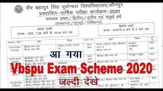 VBSPU Exam Scheme 2020 | vbspu time table 2020 | Ba Bsc B.com exam scheme 2020