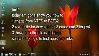 download ps3 and ps4 game - fix this file is too large - change from NTFS to FAT 32