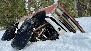 Snow Wheeling Gone Wrong: Sketchy Sidehills in a Lifted K5 Blazer