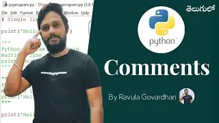 [Python in Telugu]: Python Comments with examples in Telugu