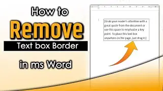 How to remove text box border in ms word | remove text box boreder in word