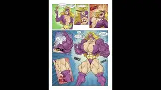 Female muscle cartoon comic Titania muscle growth Vs She-Hulk muscle growth