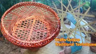 Making basket beautiful by craftmanship